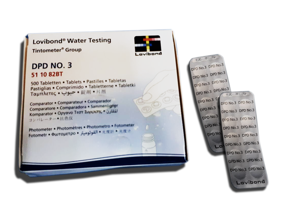 Тестерные таблетки для фотометра для определения общего хлора воды бассейна DPD3 Lovibond  (10 таблеток)