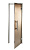 Дверь стеклянная GS Silrev (бронза) 80x190см, коробка из алюминия, ролик, правая