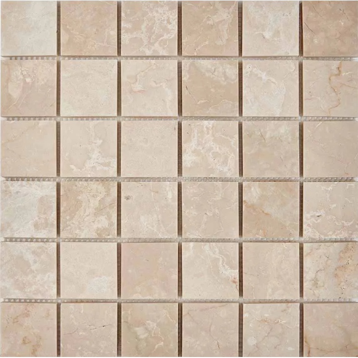Мозаика 233 Cream marfil, чип 48x48 мм, сетка 305х305x6 мм, Полированная