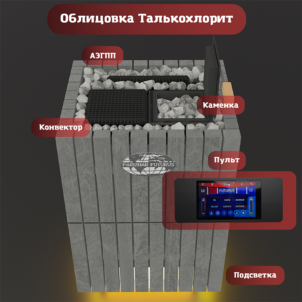 Печь электрическая паротермальная VVD ПАРиЖАР Футурус