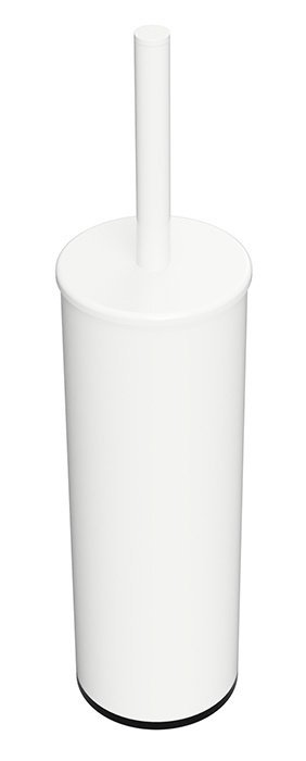Туалетная щетка с держателем высокая напольный и настенный (металл) Bemeta White, 102313064