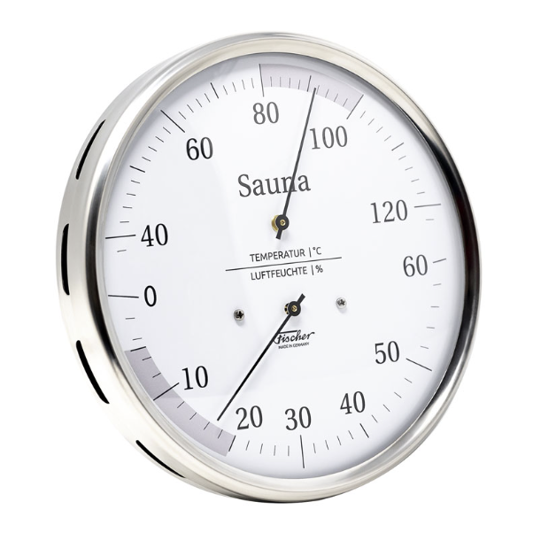 Термометр-гигрометр Fischer (Фишер) в пластиковом корпусе, нерж сталь