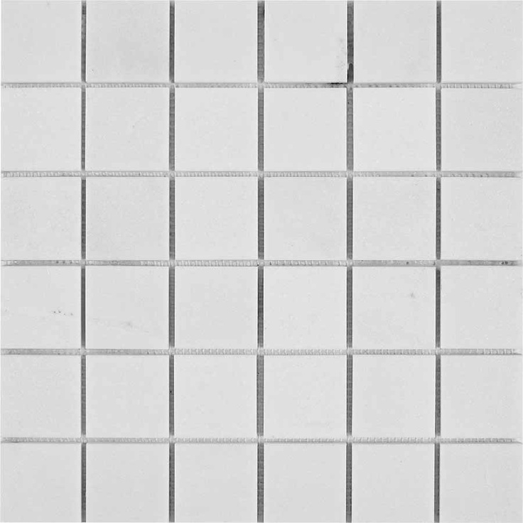 Мозаика 296 Thassos, чип 48x48 мм, сетка 305х305x6 мм, Полированная