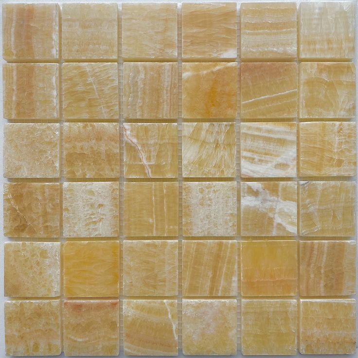 Мозаика 307 Honey onyx, чип 48x48 мм, сетка 305х305x8 мм, Полированная