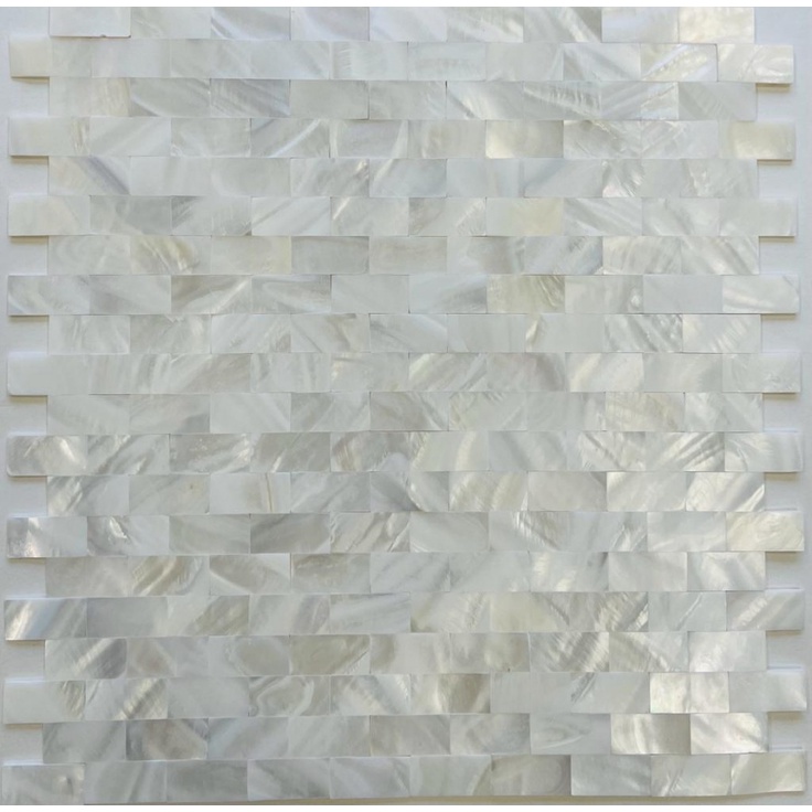 Мозаика 753 из натурального перламутра, чип 15*30 мм, сетка 285х300х2 мм