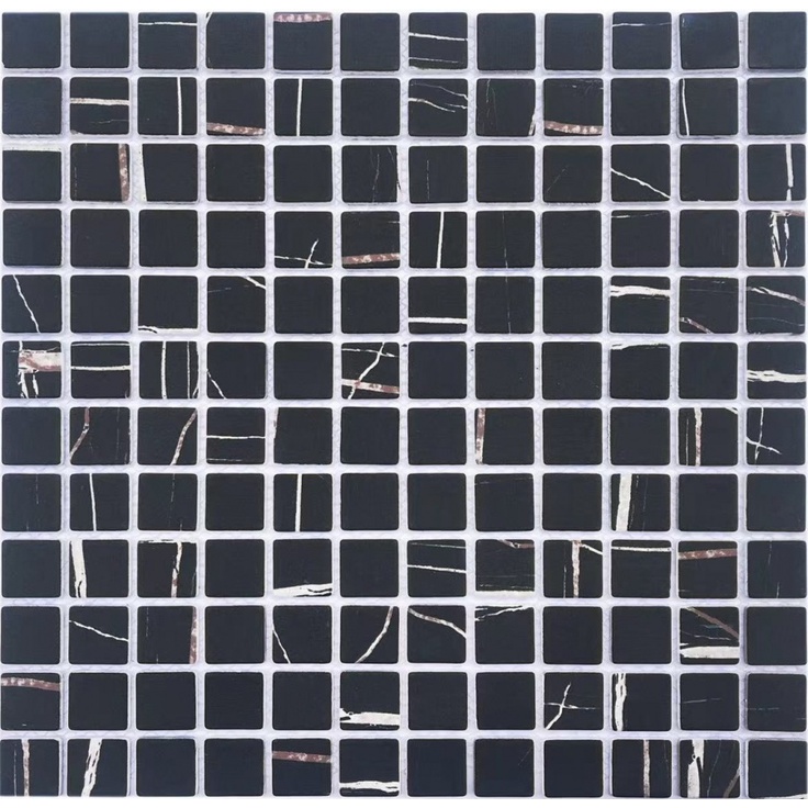 Мозаика 755 из стекла, чип 23x23 мм, сетка 300х300x4 мм