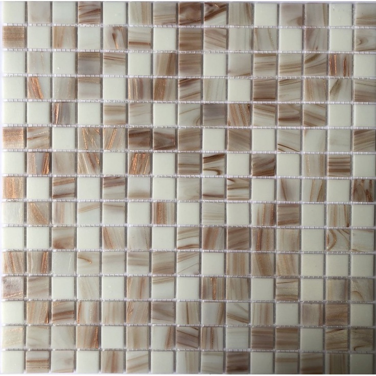 Мозаика 113 из стекла, чип 20x20 мм, сетка 316х316х4 мм