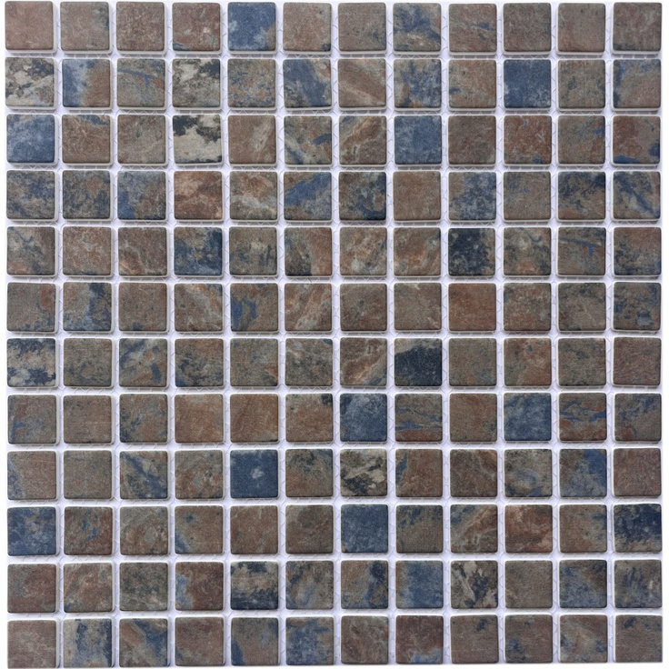 Мозаика 761 из стекла, чип 23x23 мм, сетка 300х300x4 мм