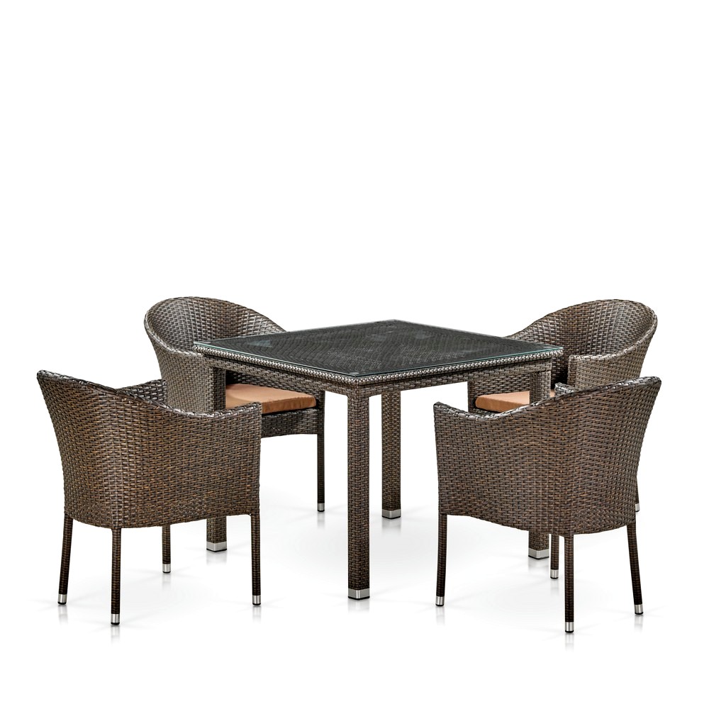 Комплект мебели 4+1 T257A/Y350A-W53 4PCS Brown