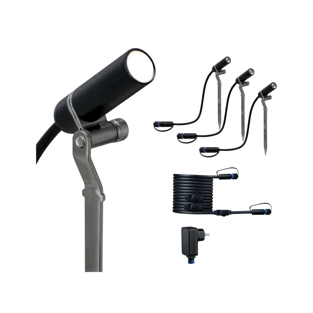 Светильник встраиваемый уличный Paulmann Plug & Shine Plantini 3х2.5 Вт 94154