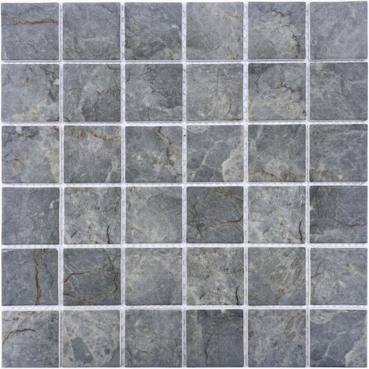 Мозаика 763 из стекла, чип 48x48 мм, сетка 300х300x4 мм