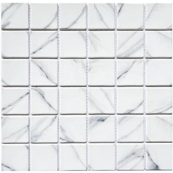 Мозаика 765 из стекла, чип 48x48 мм, сетка 300х300x4 мм