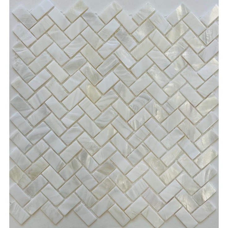 Мозаика 750 из натурального перламутра, чип 15x30 мм, сетка 270х295х2 мм
