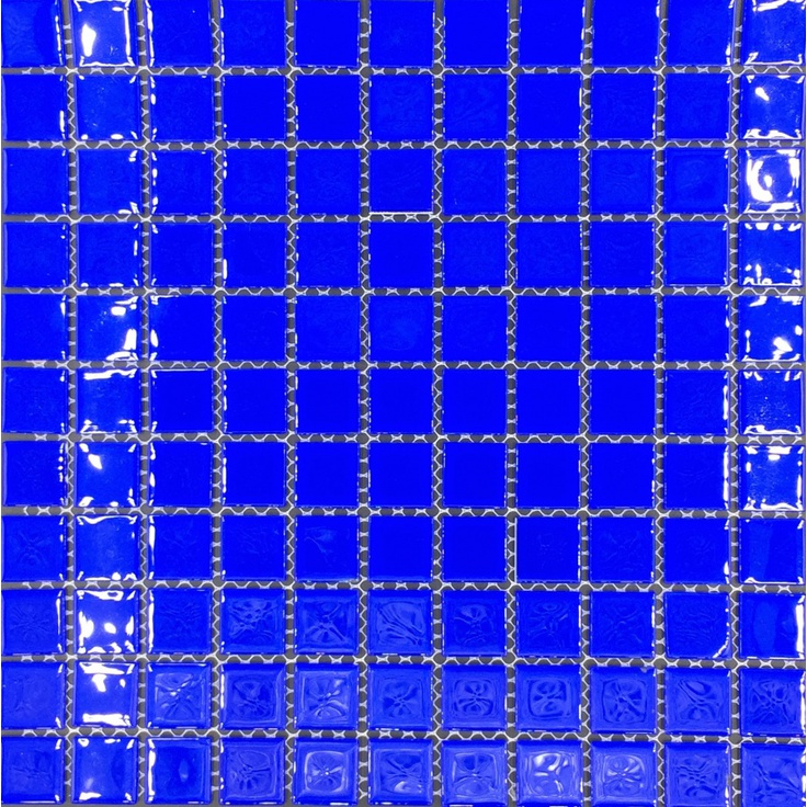Мозаика 004 из стекла, чип 25х25 мм, сетка 300х300х4 мм