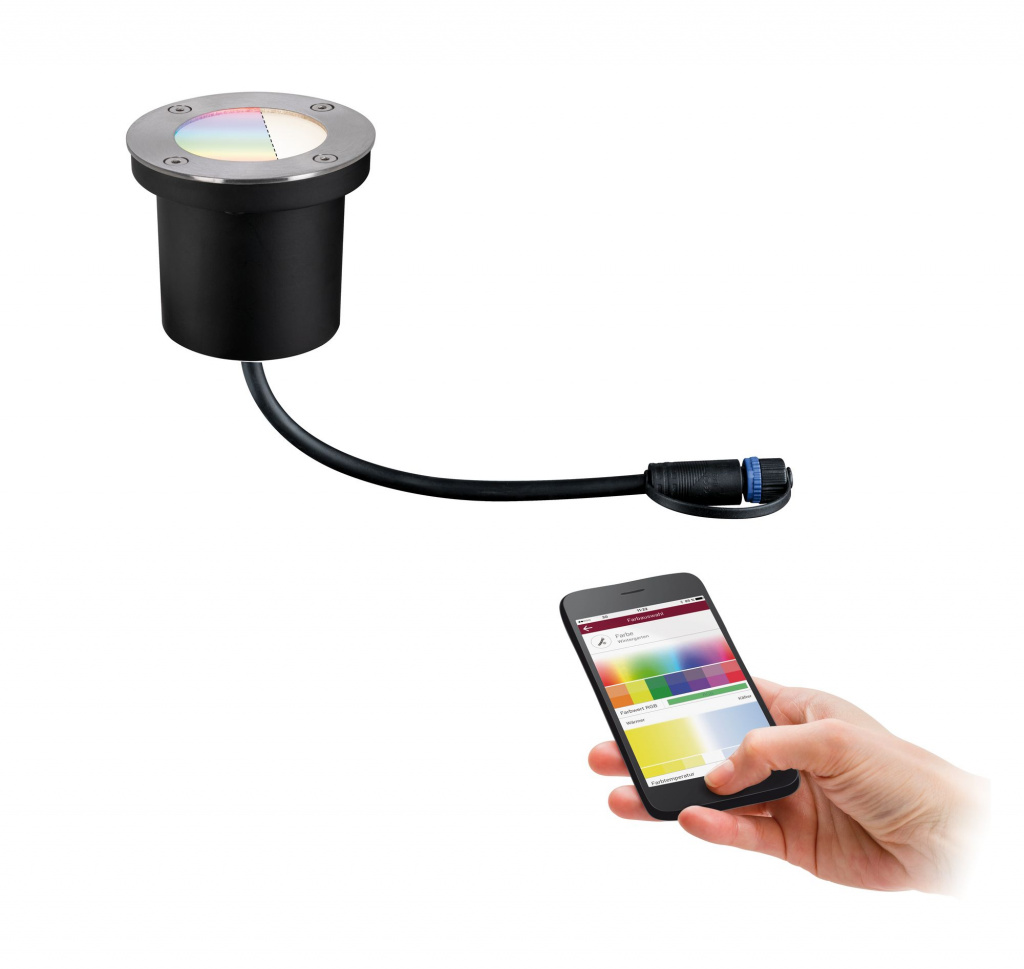Встраиваемый уличный светильник Paulmann Plug & Shine ZigBee 94274
