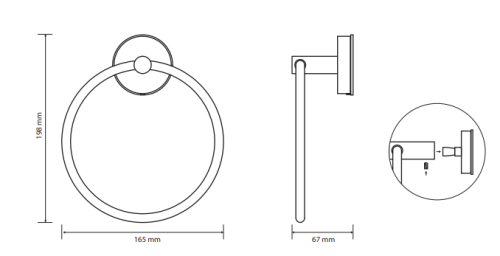 Кольцо для полотенец Bemeta Fix, 103604061 в интернет-магазине MasterSPA