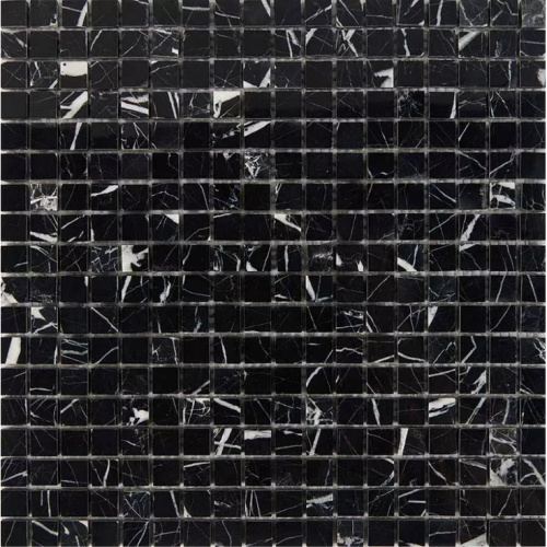 Мозаика 250 Black majesty, чип 15x15 мм, сетка 305х305x4 мм, Полированная в интернет-магазине MasterSPA