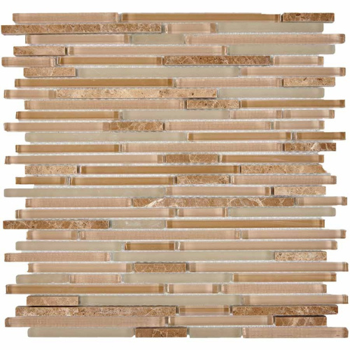 Мозаика 736 из мрамора и стекла, чипы 8x48/98/148 мм, сетка 300х300x8 мм в интернет-магазине MasterSPA