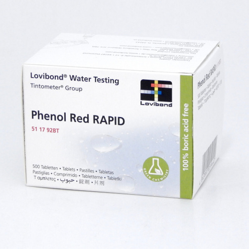 Тестерные таблетки для измерения уровня pH в воде бассейна Phenol Red Lovibond  RAPID (рН) (50 блистеров) – Купить в Калининграде - Интернет-магазин Мастер Спа