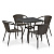 Комплект мебели 4+1 T282BNT/Y137C-W53 Brown 4Pcs