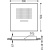 Лейка душевая потолочная TRES Loft, с каскадом, 500х500 мм, хром в интернет-магазине MasterSPA