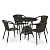 Комплект мебели 4+1 T707ANS/Y137C-W53 4 Pcs Brown
