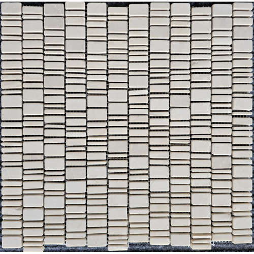 Мозаика 318 Cream Nova, чип произвольный, сетка 310х307х6 мм, Матовая в интернет-магазине MasterSPA