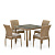 Комплект мебели 4+1 T257B/Y380B-W65 Light Brown