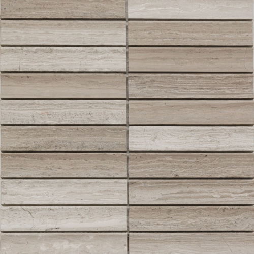 Мозаика 347 White Wooden, Concave, чип 30х151 мм, сетка 305х318х12 мм, Матовая в интернет-магазине MasterSPA