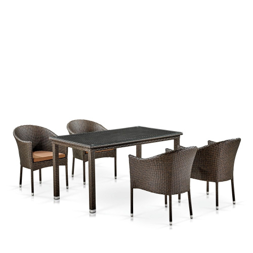 Комплект мебели 4+1 T256A/Y350A-W53 4PCS Brown в интернет-магазине MasterSPA
