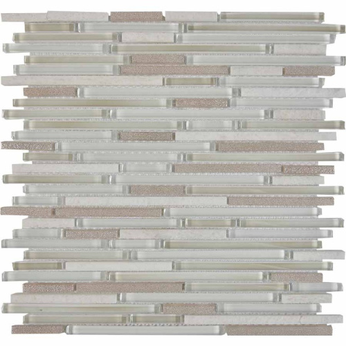 Мозаика 735 из мрамора и стекла, чипы 8x48/98/148 мм, сетка 300х300x8 мм в интернет-магазине MasterSPA