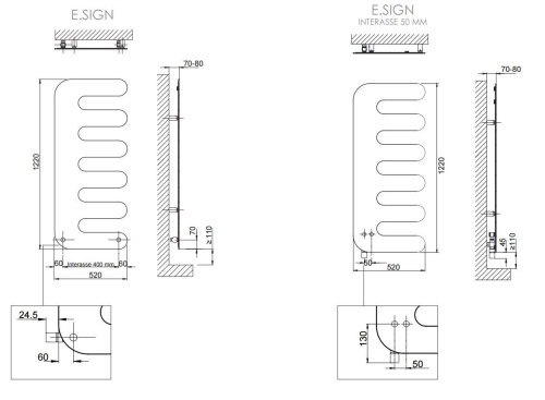 Дизайн-радиатор CORDIVARI E.SIGN в интернет-магазине MasterSPA
