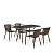 Комплект мебели 4+1 T286A/Y137C-W53 Brown