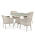 Комплект мебели 4+1 T190B/Y350A-W85-90x90 4Pcs Latte