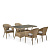 Комплект мебели 4+1 T198B/Y79B-W56 Light Brown