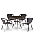 Комплект мебели 4+1 T282ANT/Y137C-W53 Brown 4Pcs