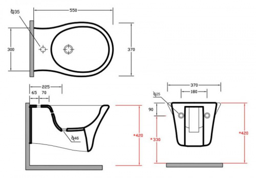 Биде Olympia Formosa FOR220101 в интернет-магазине MasterSPA