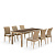 Комплект мебели 6+1 T365/Y380B-W65 6PCS Light Brown