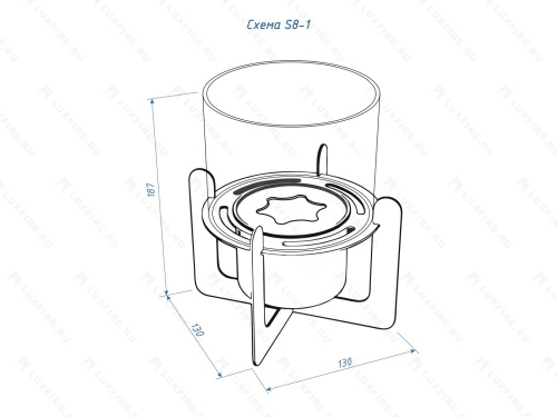 Настольный биокамин Lux Fire "Омега" (черный) – Купить в Калининграде - Интернет-магазин Мастер Спа