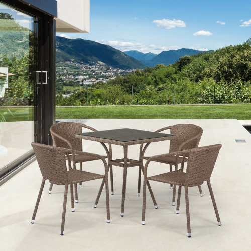 Комплект мебели 4+1 T282BNT/Y137C-W56 Light Brown 4Pcs в интернет-магазине MasterSPA