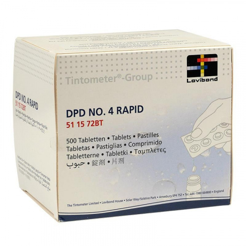 Тестерные таблетки DPD4 для измерения уровня активного кислорода в воде бассейна Lovibond RAPID  (10 таблеток) – Купить в Калининграде - Интернет-магазин Мастер Спа