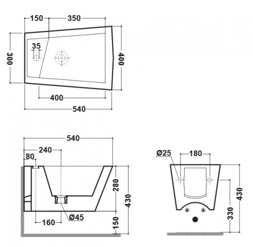 Биде Olympia Crystal CRY220101 в интернет-магазине MasterSPA
