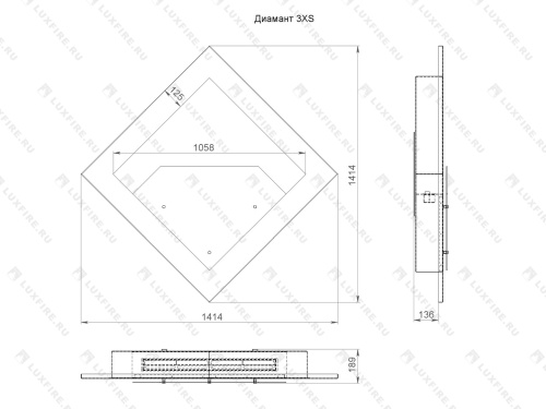 Настенный биокамин Lux Fire "Диамант 3" XS – Купить в Калининграде - Интернет-магазин Мастер Спа