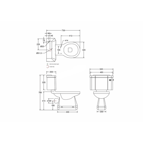 Унитаз Burlington P5P5+C1 в интернет-магазине MasterSPA
