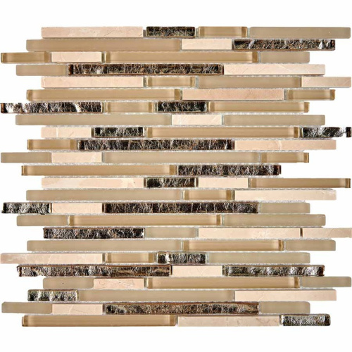 Мозаика 729 из мрамора и стекла, чипы 10x48/98/148 мм, сетка 286х300x8 мм в интернет-магазине MasterSPA