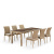 Комплект мебели 6+1 T365/Y380B-W65 6PCS Light Brown в интернет-магазине MasterSPA