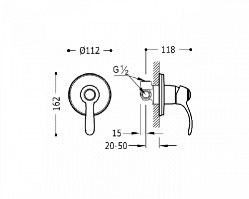 Oднорычажный встраиваемый смеситель Tres Monoclasic в интернет-магазине MasterSPA