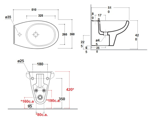 Биде Olympia Rubino RUB220101 в интернет-магазине MasterSPA
