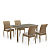 Комплект мебели 4+1 T256B/Y380B-W65 Light Brown